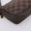 LOUIS VUITTON Damier Ebene Trousse Makeup Pouch N51982 LV Auth 201504A-17