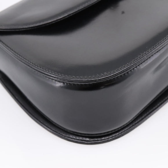 GUCCI Bamboo Hand Bag Leather Black Gold 000 1364 0633 Auth 201509A