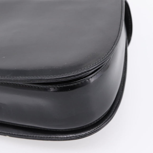 GUCCI Bamboo Hand Bag Leather Black Gold 000 1364 0633 Auth 201509A