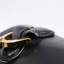GUCCI Bamboo Hand Bag Leather Black Gold 000 1364 0633 Auth 201509A-15