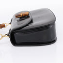 GUCCI Bamboo Hand Bag Leather Black Gold 000 1364 0633 Auth 201509A-4