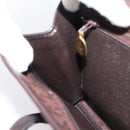 Christian Dior Trotter Canvas Hand Bag Brown Gold Auth 201513-20