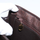 Christian Dior Trotter Canvas Hand Bag Brown Gold Auth 201513-21