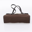 Christian Dior Trotter Canvas Hand Bag Brown Gold Auth 201513-5