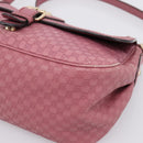GUCCI Micro GG Canvas Guccissima Bag Leather Pink Gold 308452 Auth 201514-9
