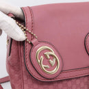 GUCCI Micro GG Canvas Guccissima Bag Leather Pink Gold 308452 Auth 201514-17