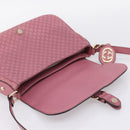 GUCCI Micro GG Canvas Guccissima Bag Leather Pink Gold 308452 Auth 201514-10