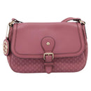 GUCCI Micro GG Canvas Guccissima Bag Leather Pink Gold 308452 Auth 201514-13