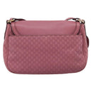 GUCCI Micro GG Canvas Guccissima Bag Leather Pink Gold 308452 Auth 201514-2