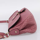 GUCCI Micro GG Canvas Guccissima Bag Leather Pink Gold 308452 Auth 201514-3