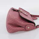 GUCCI Micro GG Canvas Guccissima Bag Leather Pink Gold 308452 Auth 201514-4