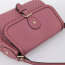 GUCCI Micro GG Canvas Guccissima Bag Leather Pink Gold 308452 Auth 201514-6