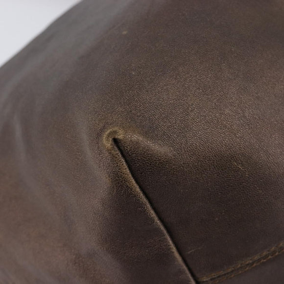 LOEWE Tote Bag Leather Brown Auth 201519