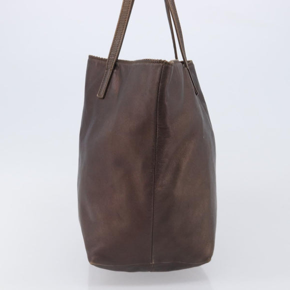 LOEWE Tote Bag Leather Brown Auth 201519