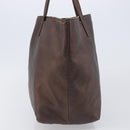 LOEWE Tote Bag Leather Brown Auth 201519-4