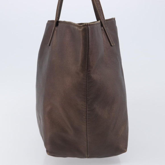 LOEWE Tote Bag Leather Brown Auth 201519