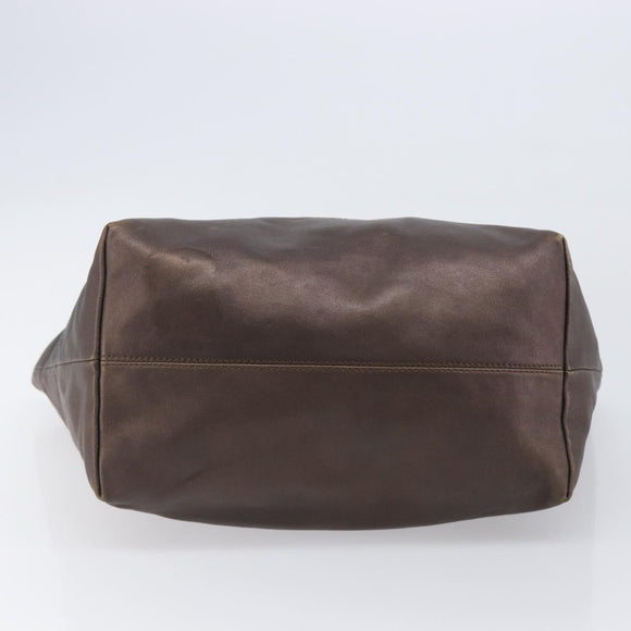LOEWE Tote Bag Leather Brown Auth 201519