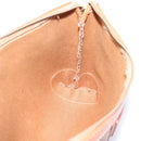 CELINE Macadam Clutch Bag PVC Leather Brown Gold Auth 201520A-18