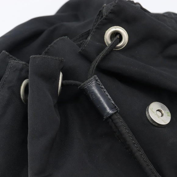 PRADA Backpack Nylon Black Silver Auth 201521