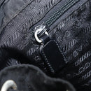 PRADA Backpack Nylon Black Silver Auth 201521-25
