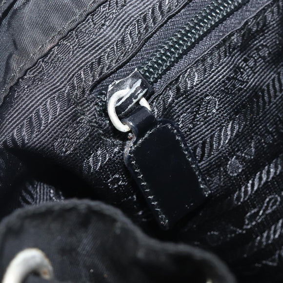 PRADA Backpack Nylon Black Silver Auth 201521