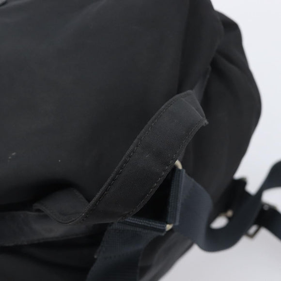 PRADA Backpack Nylon Black Silver Auth 201521