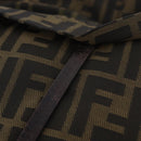 FENDI Zucca Canvas Tote Bag Black Brown Auth 201522-9