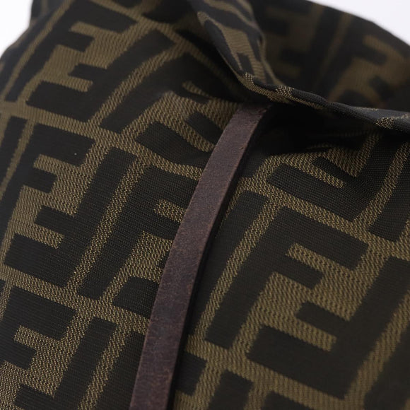 FENDI Zucca Canvas Tote Bag Black Brown Auth 201522