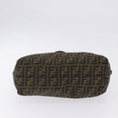 FENDI Zucca Canvas Tote Bag Black Brown Auth 201522-5