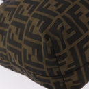 FENDI Zucca Canvas Tote Bag Black Brown Auth 201522-19