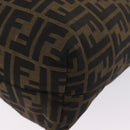 FENDI Zucca Canvas Tote Bag Black Brown Auth 201522-20