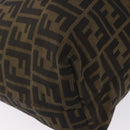 FENDI Zucca Canvas Tote Bag Black Brown Auth 201522-21