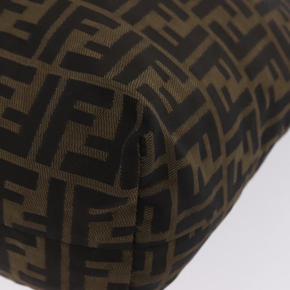 FENDI Zucca Canvas Tote Bag Black Brown Auth 201522