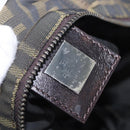 FENDI Zucca Canvas Tote Bag Black Brown Auth 201522-23