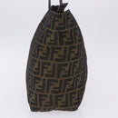 FENDI Zucca Canvas Tote Bag Black Brown Auth 201522-3