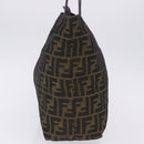 FENDI Zucca Canvas Tote Bag Black Brown Auth 201522-4