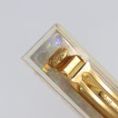 CHANEL Valletta Hair Clip metal Gold CC Auth 201528M-11