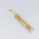 CHANEL Valletta Hair Clip metal Gold CC Auth 201528M-9