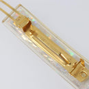 CHANEL Valletta Hair Clip metal Gold CC Auth 201528M-15