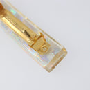 CHANEL Valletta Hair Clip metal Gold CC Auth 201528M-16