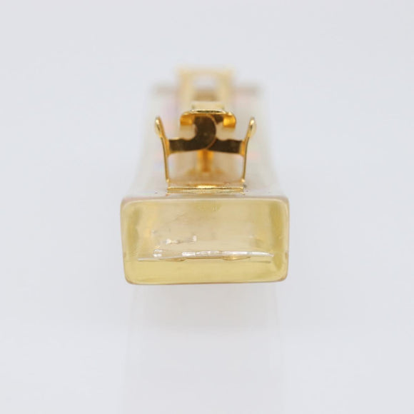 CHANEL Valletta Hair Clip metal Gold CC Auth 201528M