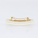CHANEL Valletta Hair Clip metal Gold CC Auth 201528M-10