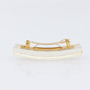 CHANEL Valletta Hair Clip metal Gold CC Auth 201528M-19