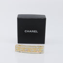 CHANEL Valletta Hair Clip metal Gold CC Auth 201528M-12