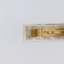 CHANEL Valletta Hair Clip metal Gold CC Auth 201528M-6