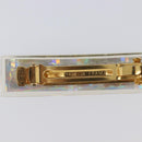 CHANEL Valletta Hair Clip metal Gold CC Auth 201528M-7