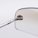 CHANEL Glasses metal Silver CC Auth 201529M-11