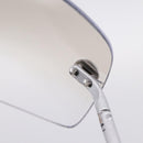 CHANEL Glasses metal Silver CC Auth 201529M-12