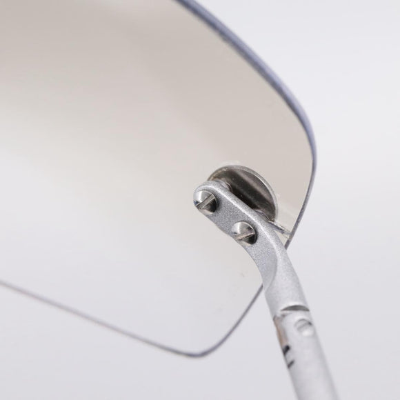 CHANEL Glasses metal Silver CC Auth 201529M