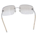 CHANEL Glasses metal Silver CC Auth 201529M-3